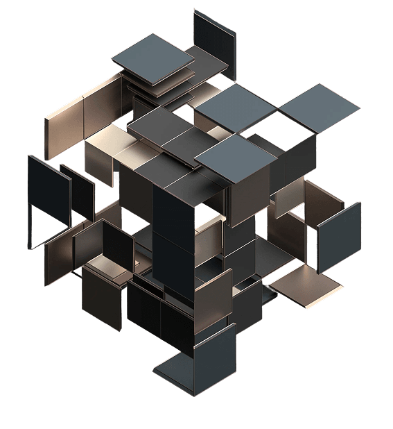 Abstrakte 3D-Würfel — Goßmann Consulting